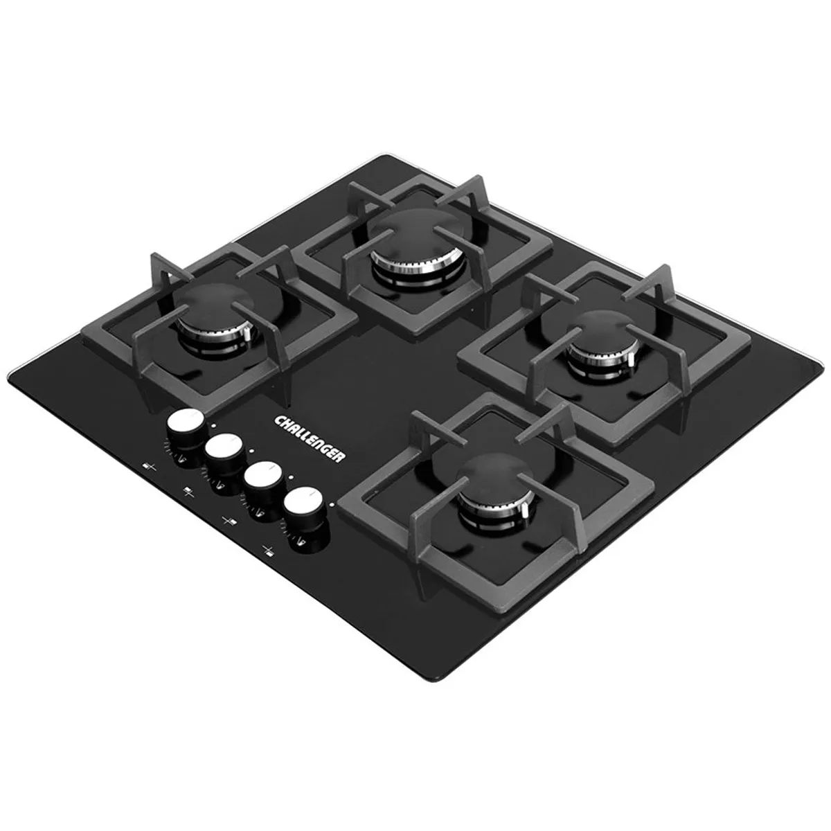 CHALLENGER - Estufa Gas Natural 4 Puestos Challenger- SQ6762 / vidrio templado