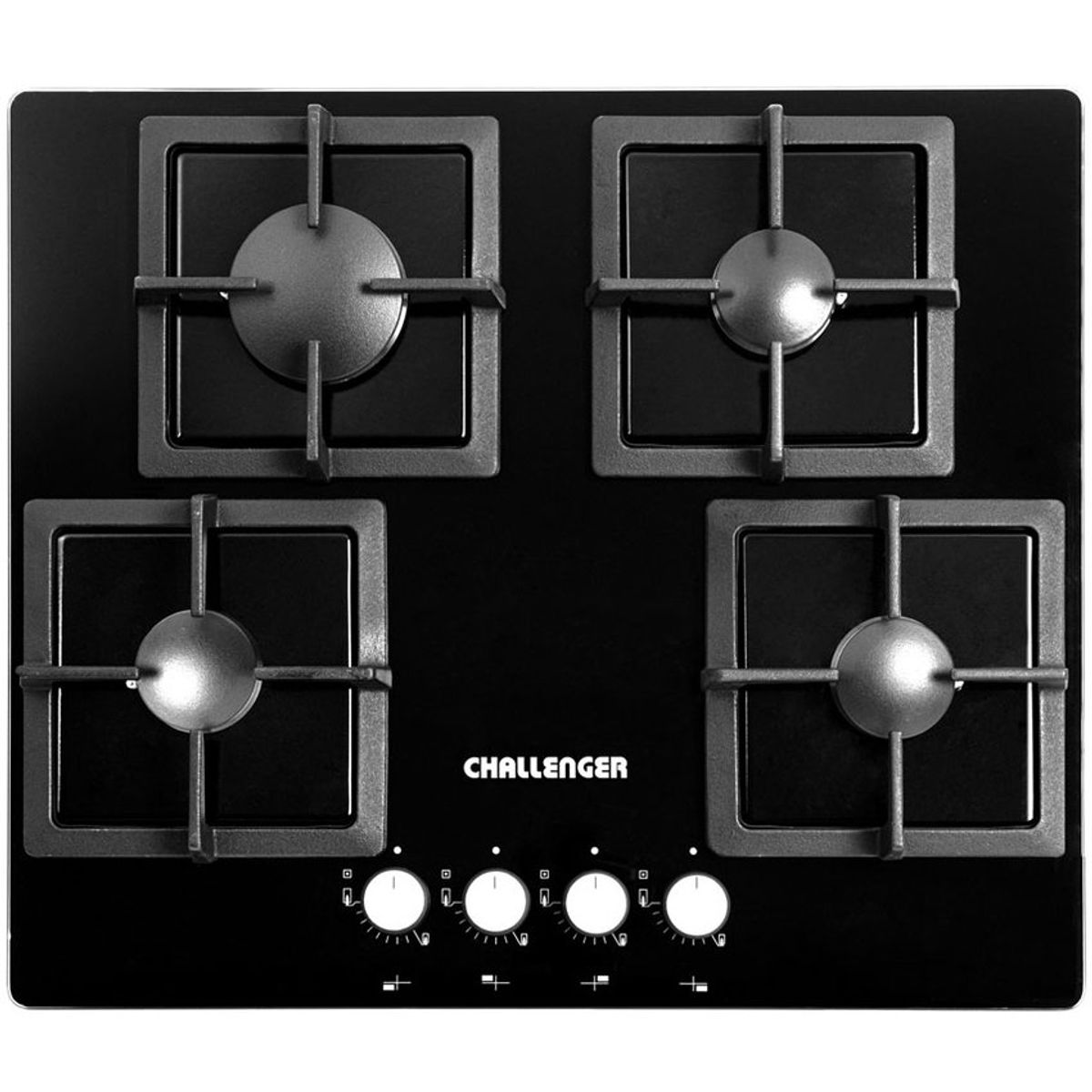 CHALLENGER - Estufa Gas Natural 4 Puestos Challenger- SQ6762 / vidrio templado