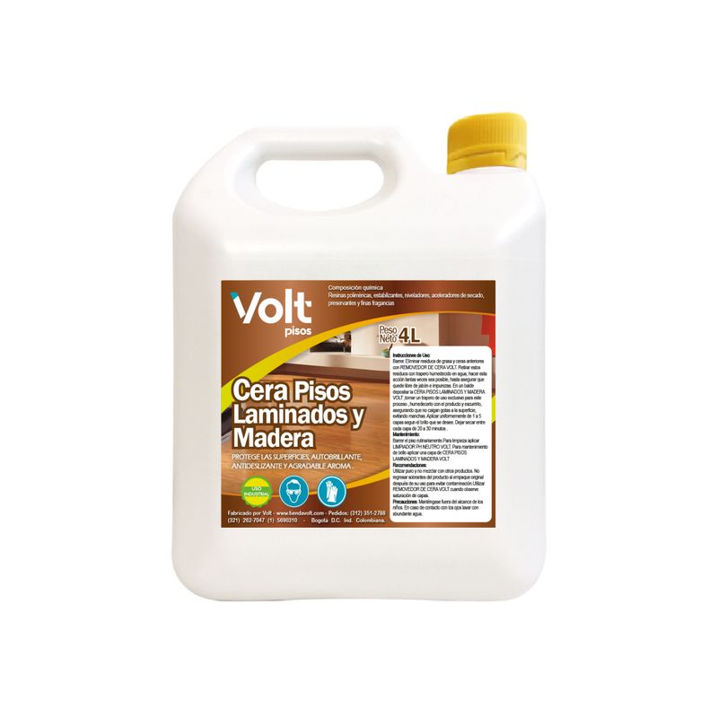 VOLT - CERA PARA PISOS LAMINADOS Y MADERA 4L VOLT