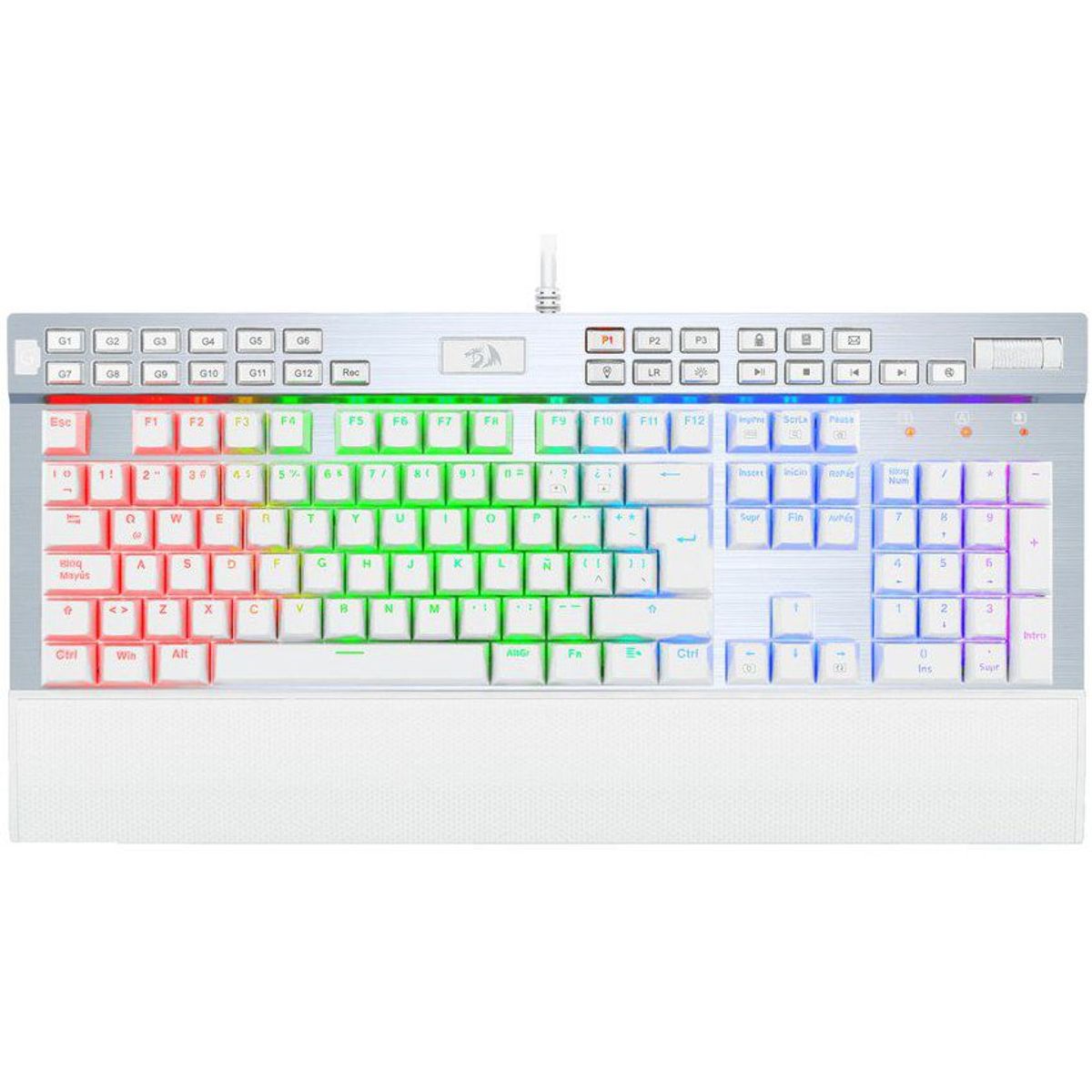 REDRAGON - Teclado gamer redragon yama blanco k550w