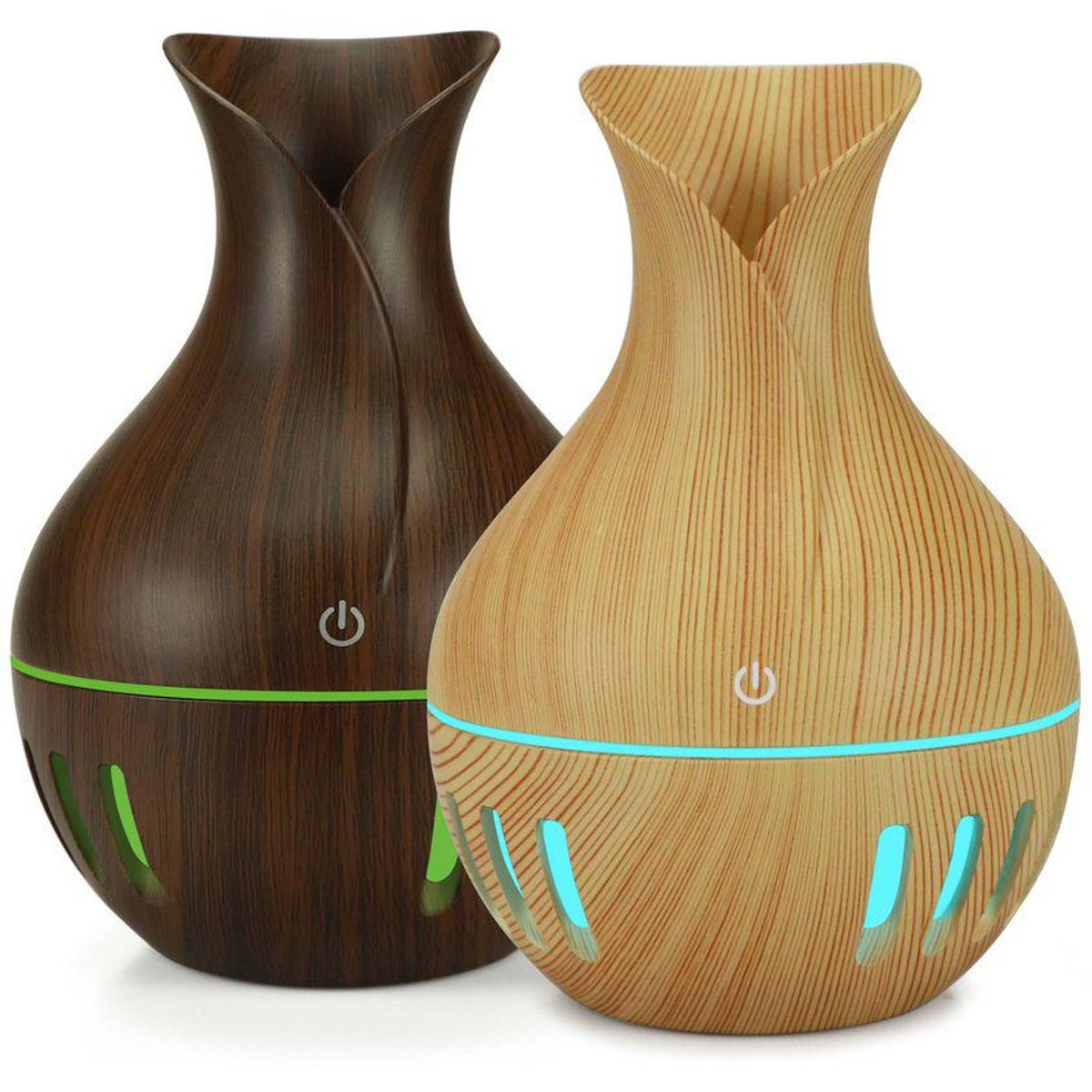 ZHOPI CO - Difusor Humidificador De Aromas Ultrasonico Madera Jarro