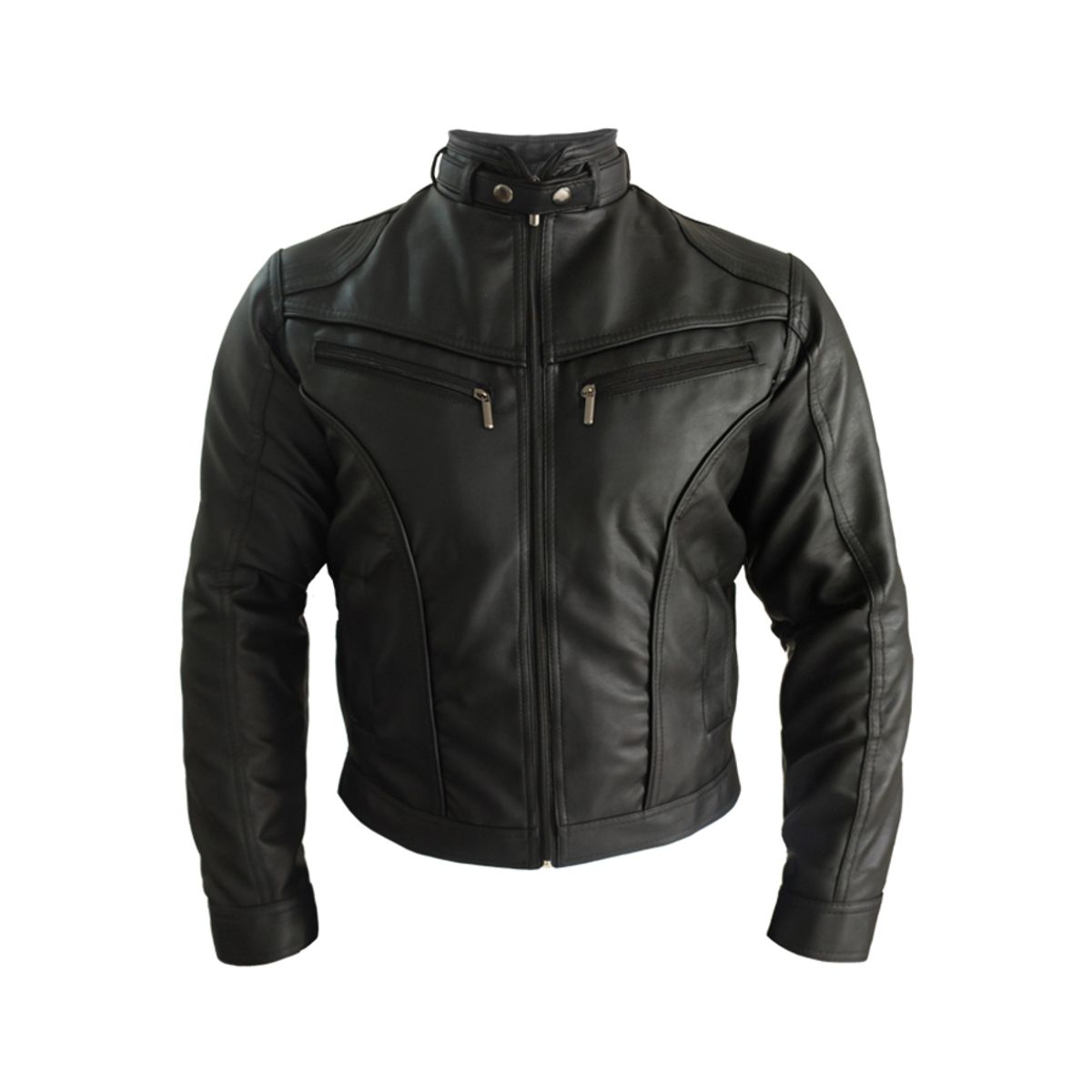 SYK - Chaqueta para hombre hecha en cuero sintético