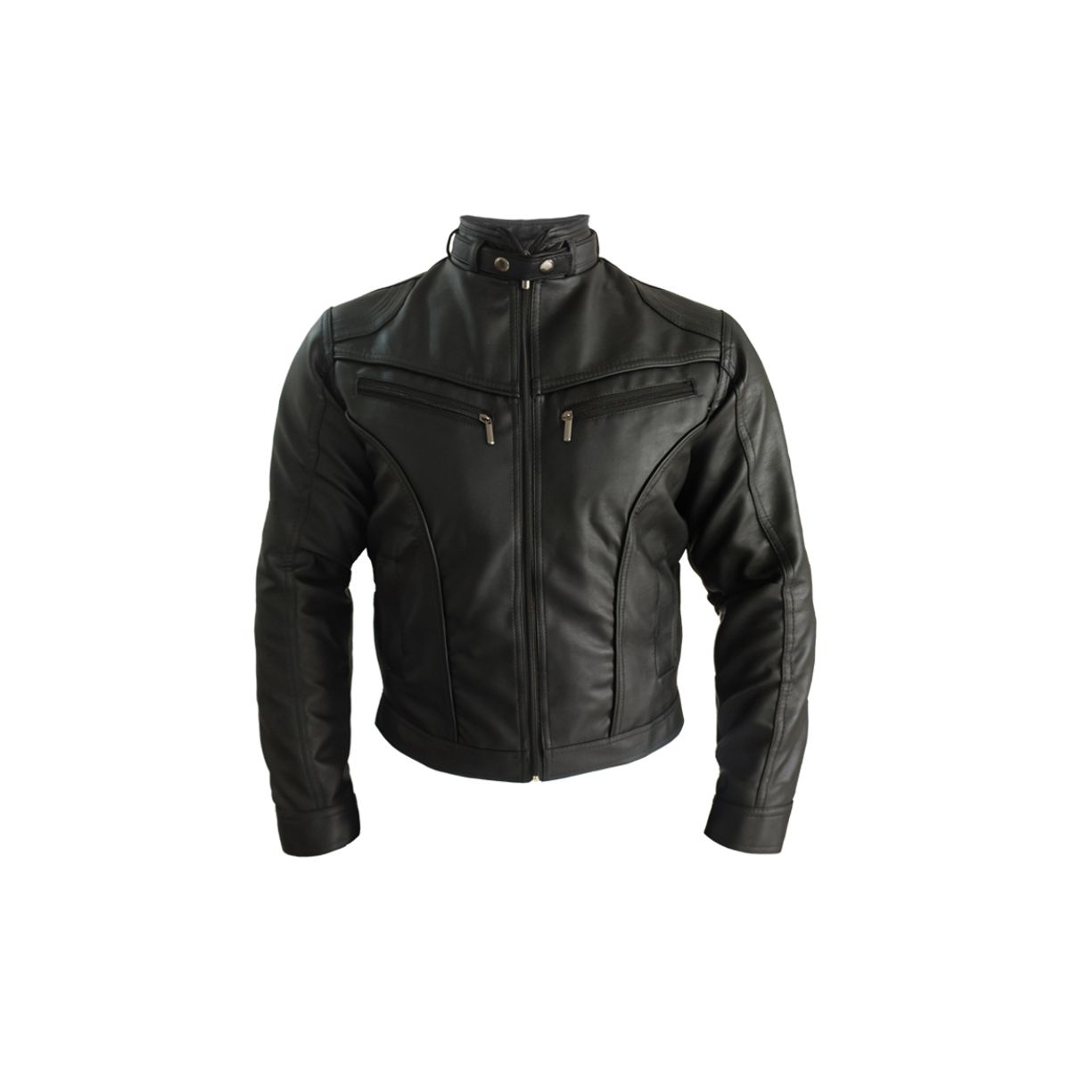 SYK - Chaqueta para hombre hecha en cuero sintético