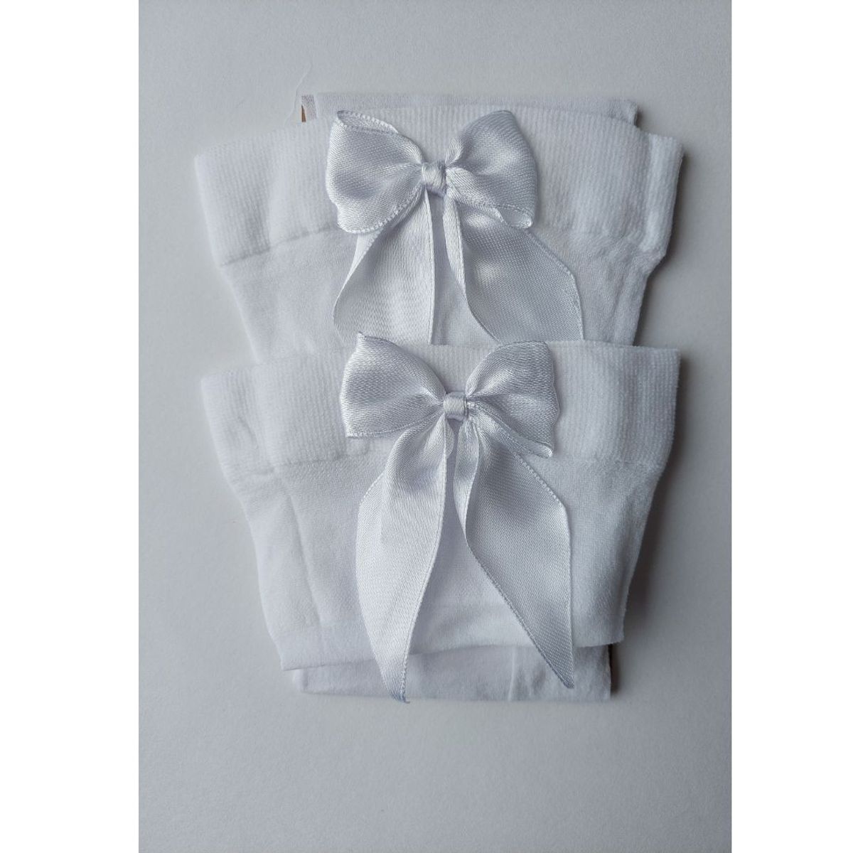 GENERICO - Medias veladas para liguero Blanca moño blanco