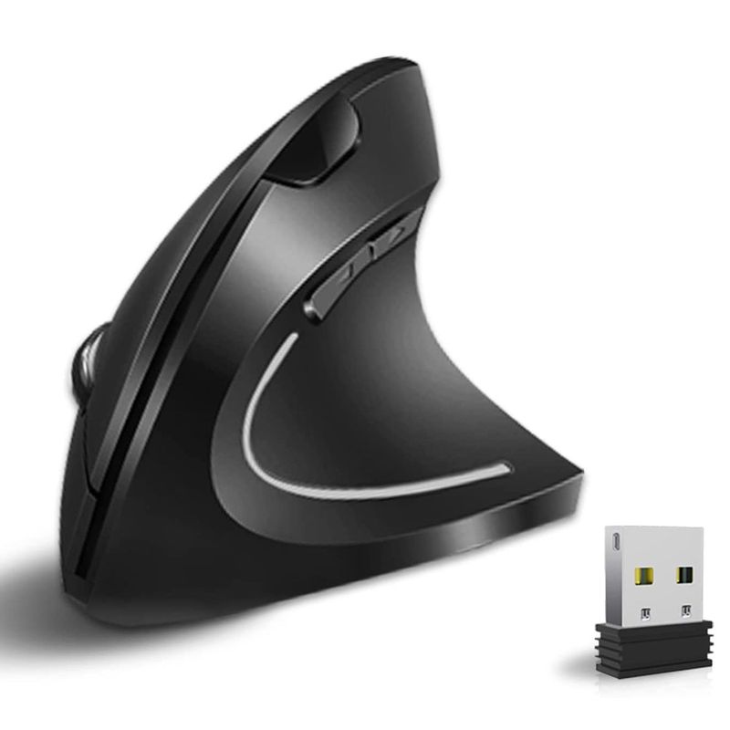 ONE PIXEL - Mouse Vertical Inalámbrico Ergonómico Alta Precisión Negro