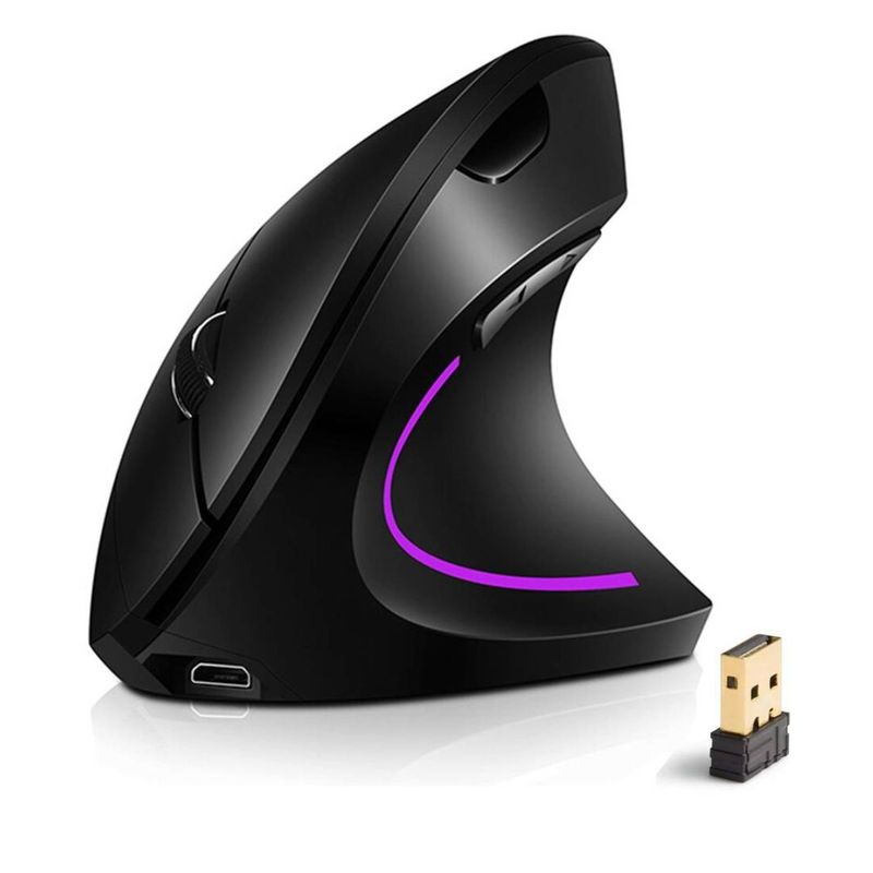 ONE PIXEL - Mouse Ergonomico Vertical Inalambrico 24g Recargable USB