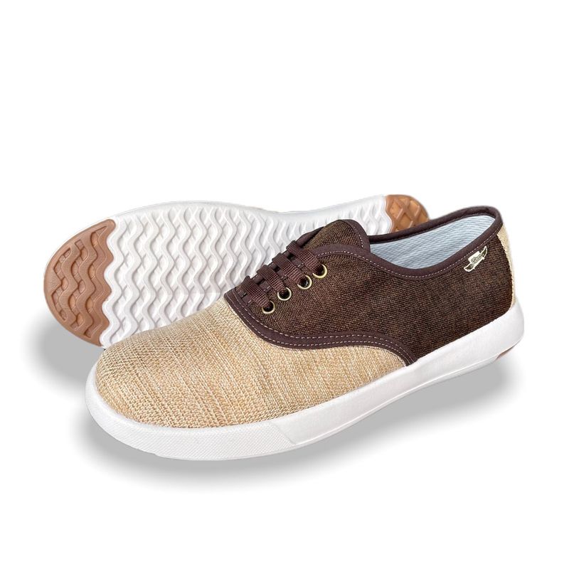 XIAN SHOES - Mocasines cordones marron miel MASCULINO