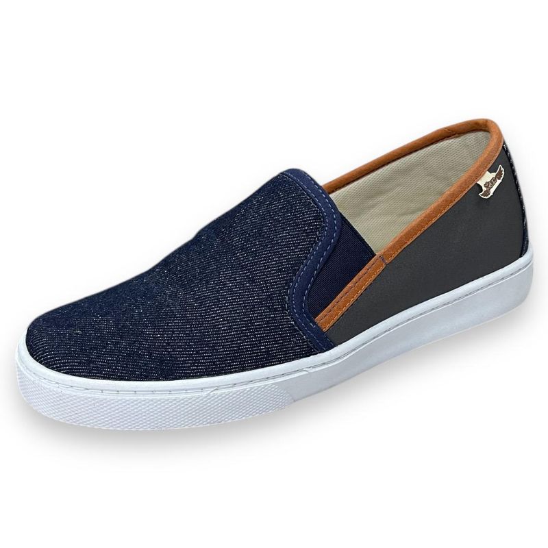 XIAN SHOES - Oxford mocasin azul gris MASCULINO
