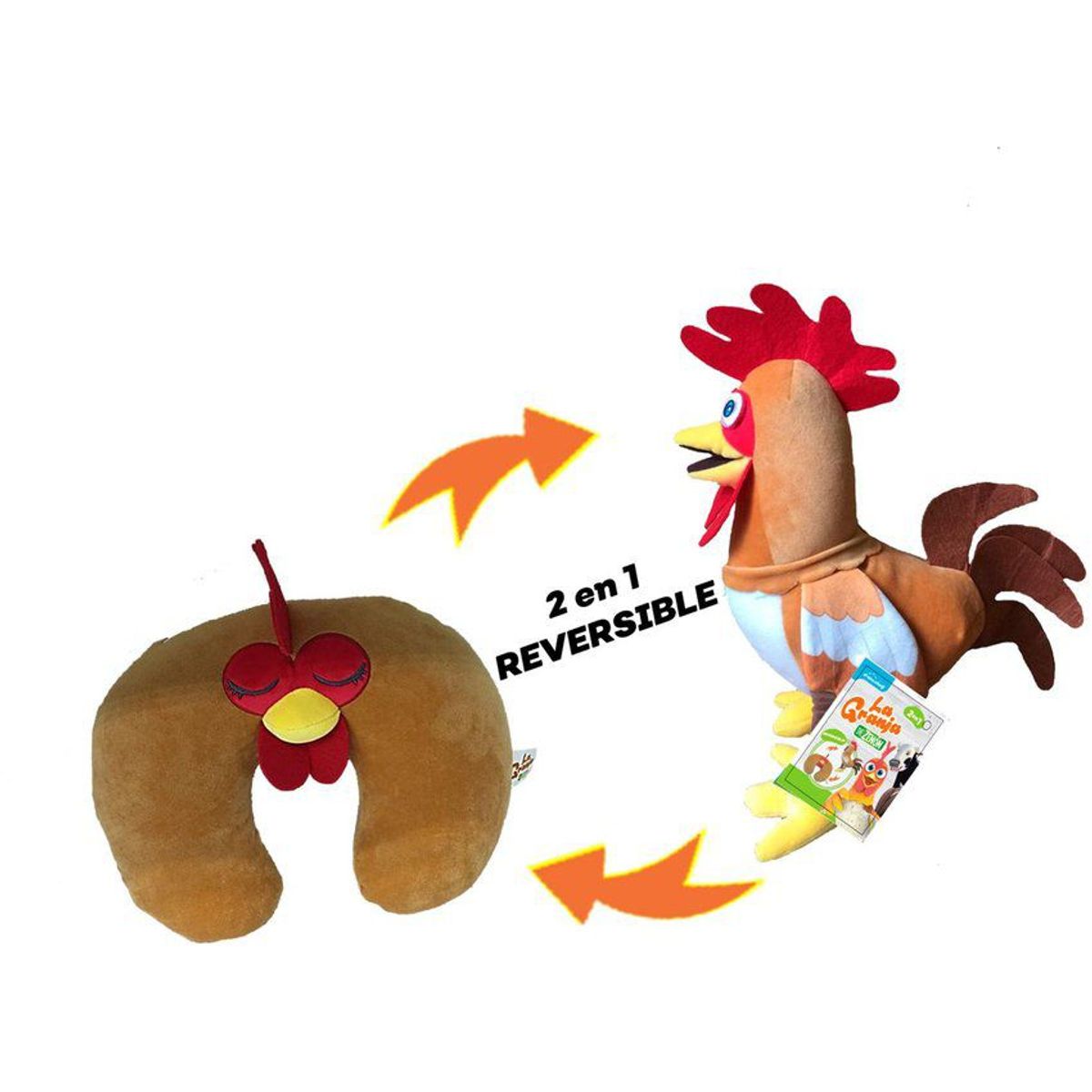 TOY LOGIC - Peluche 2 en 1 Gallo Bartolito La Granja de Zenón
