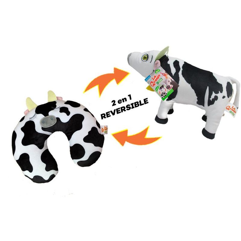 TOY LOGIC - Peluche Convertible 2 en 1 Vaca Lola La Granja de Zenón.