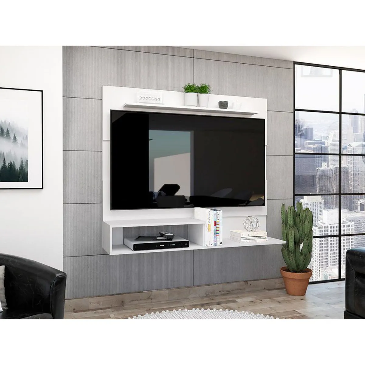 RTA MUEBLES - Panel tv beijing rta muebles plb 5486 blanco nevado