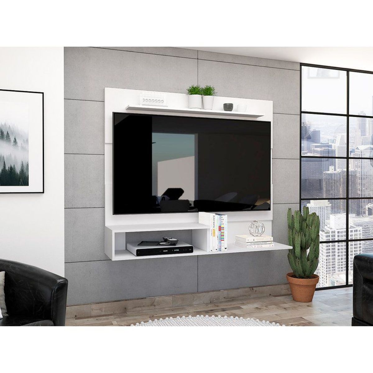 RTA MUEBLES - Panel tv beijing rta muebles plb 5486 blanco nevado