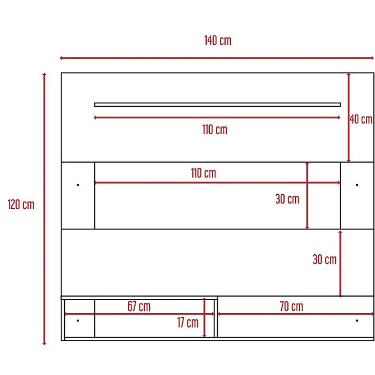 RTA MUEBLES - Panel tv beijing rta muebles plb 5486 blanco nevado