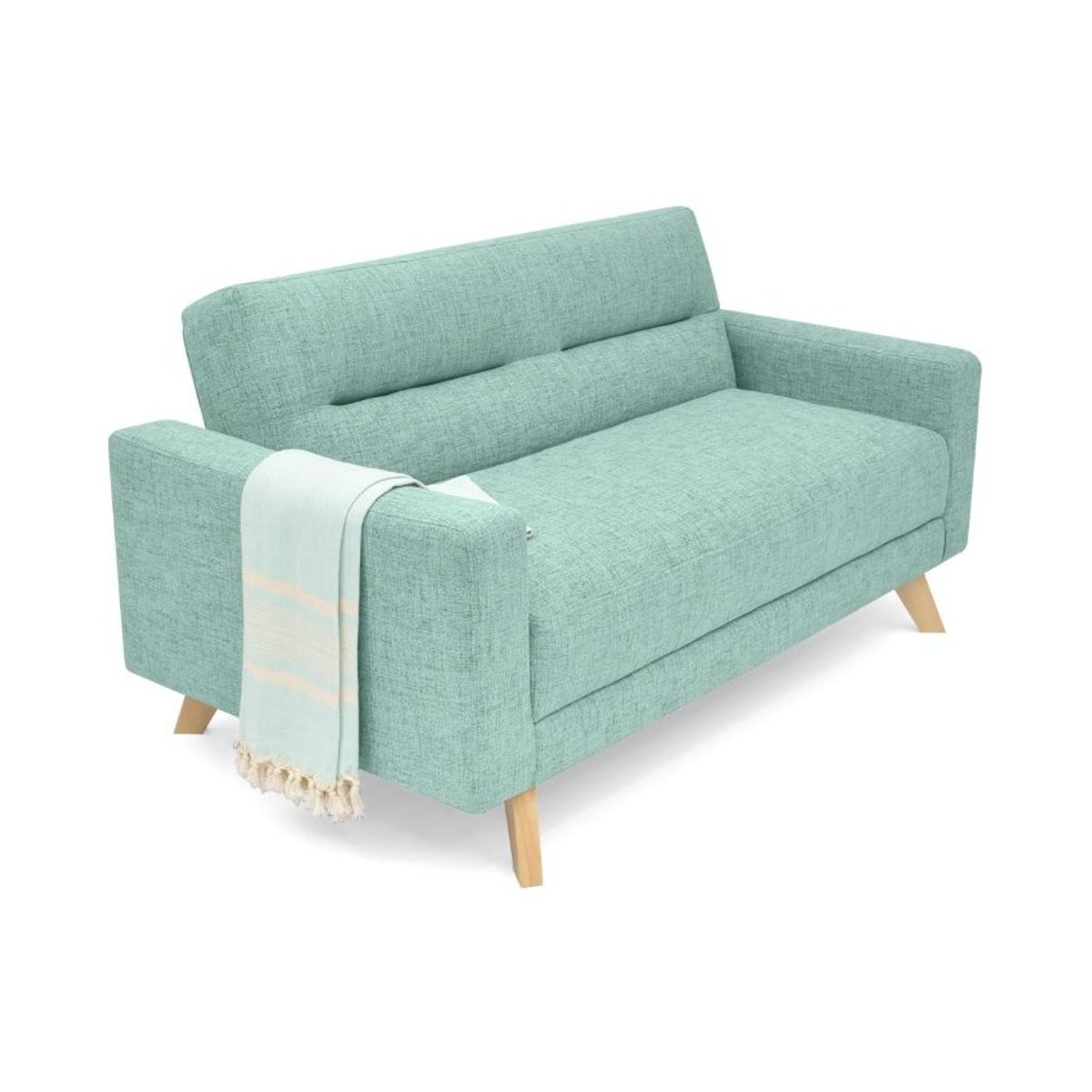 VENECIA - Sofa 2 puestos barza 150x82x83 en tela poliester aqua_.
