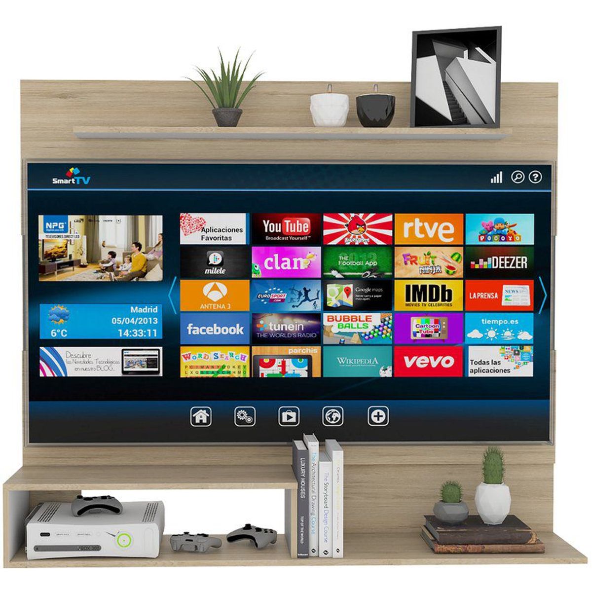 RTA MUEBLES - Panel tv beijing rta muebles prb 3815 rovere / blanco