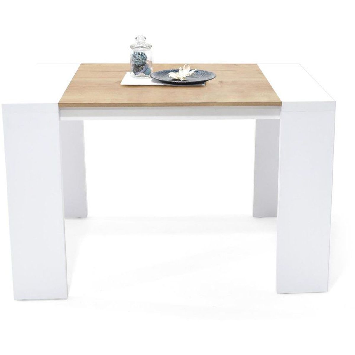 VENECIA - Mesa de Comedor 4 Puestos Chicago Blanco Duna