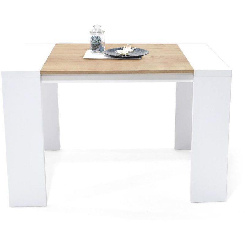 VENECIA - Mesa de Comedor 4 Puestos Chicago Blanco Duna