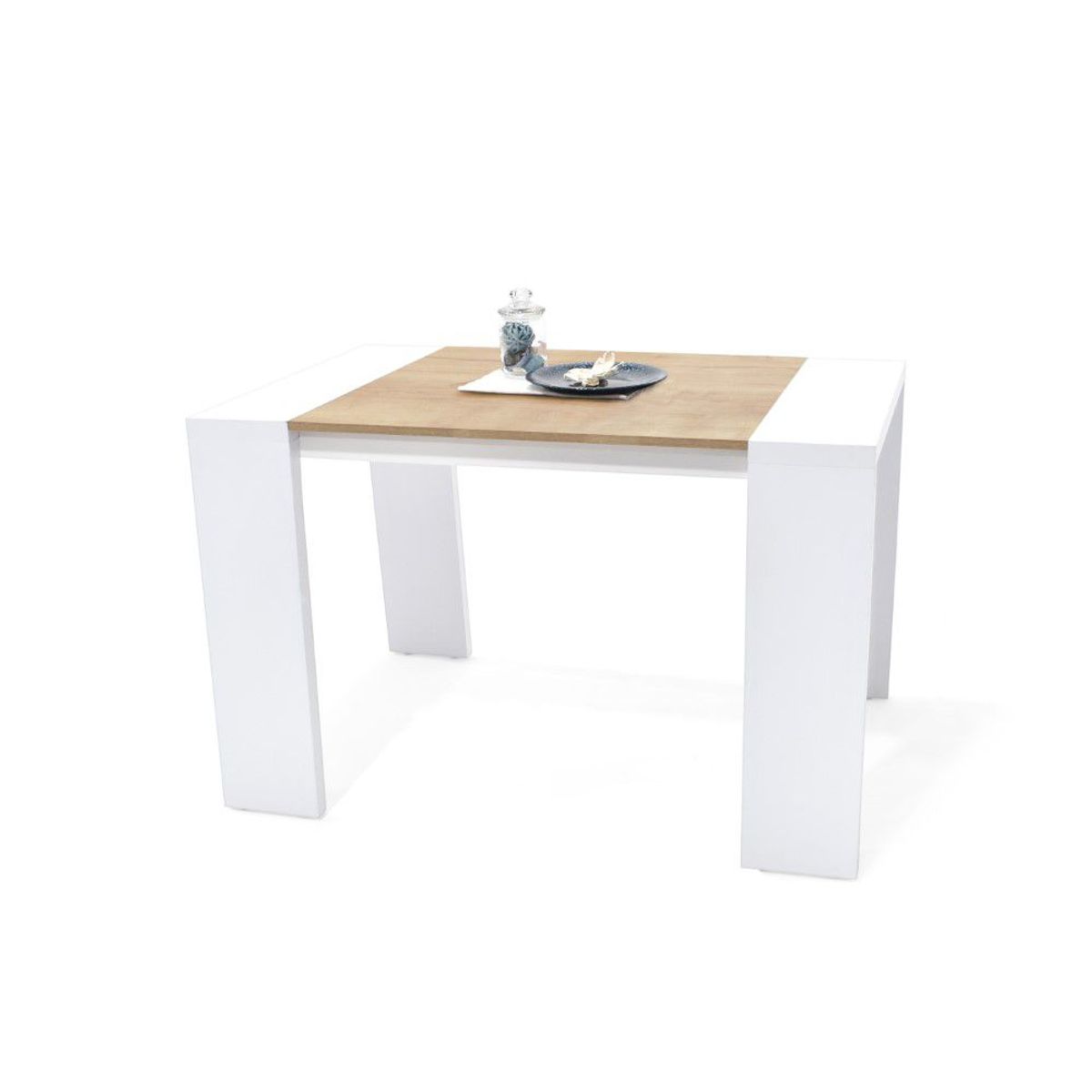 VENECIA - Mesa de Comedor 4 Puestos Chicago Blanco Duna