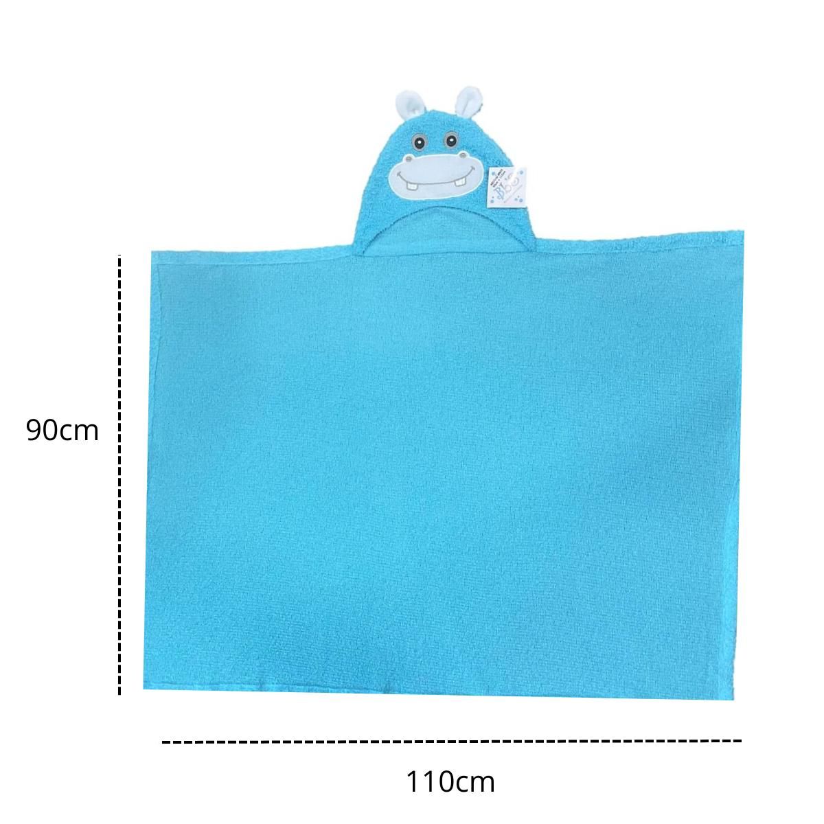 MUNDO BEBE - Toalla con capota para bebé azul niño