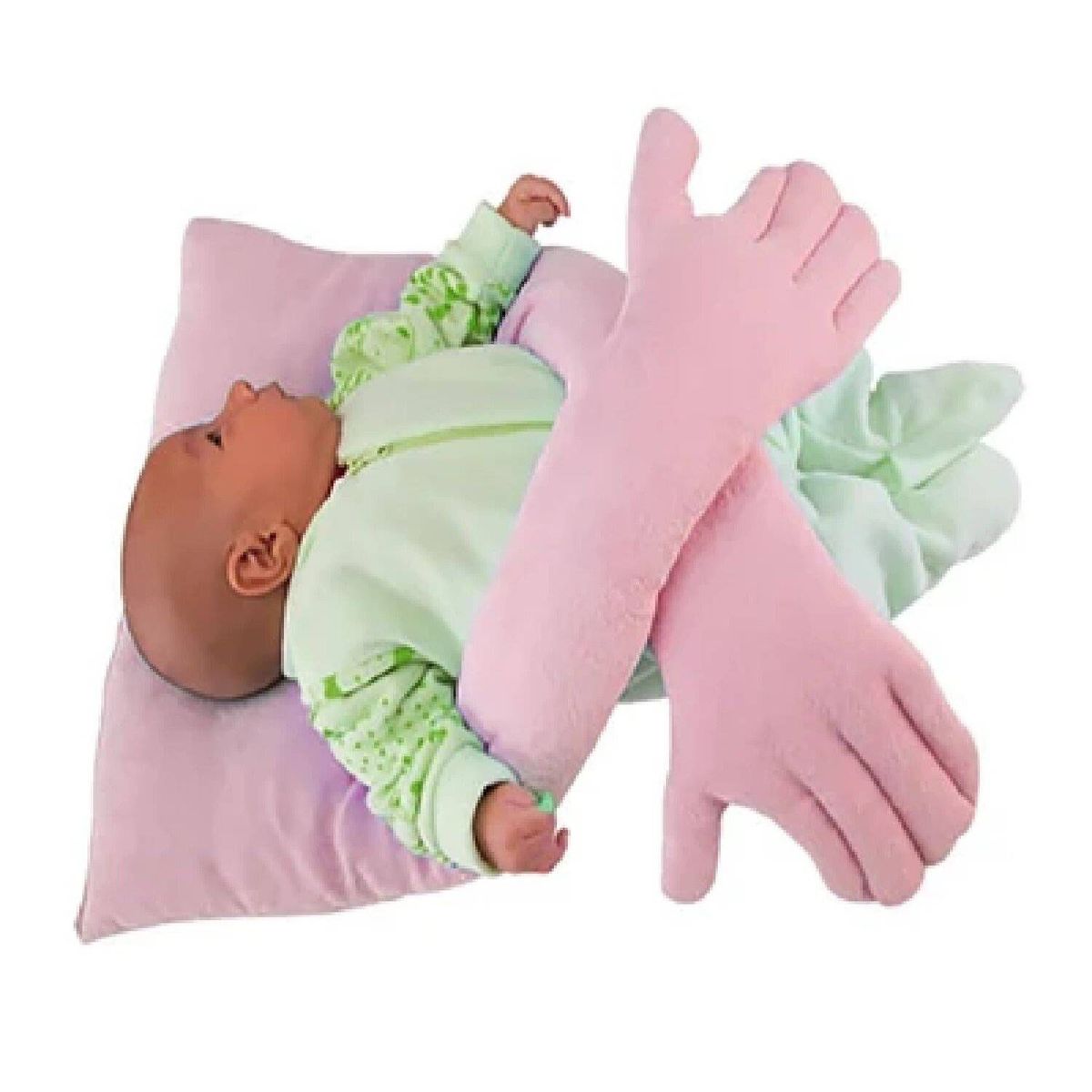 MUNDO BEBE - Almohada cojín bebe niña estabilizadora brazos para bebé