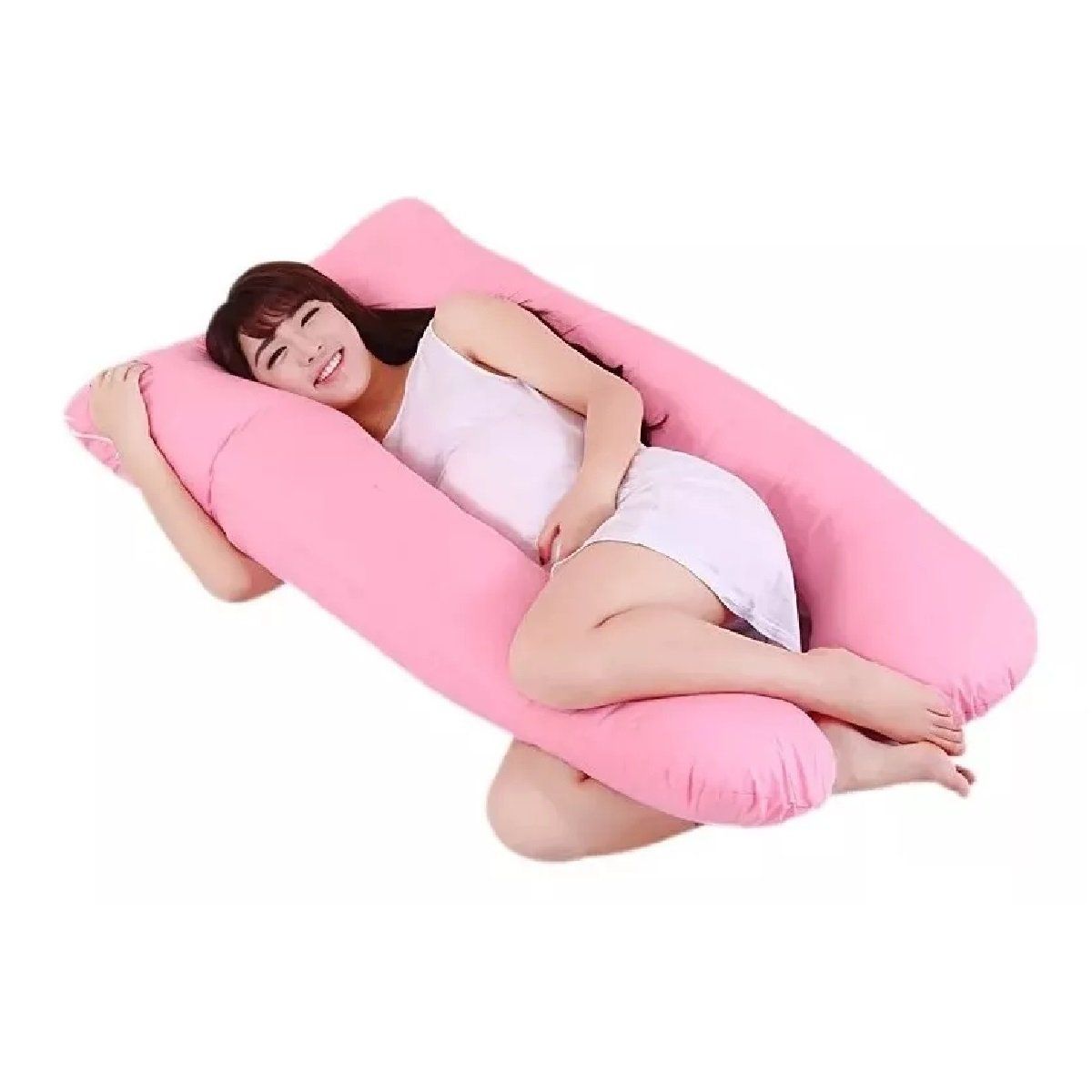 MUNDO BEBE - Almohada materna  rosa cojín para embarazo