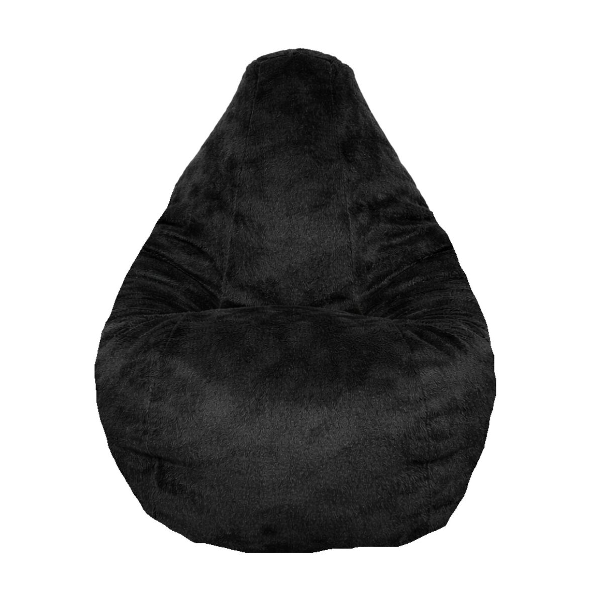 ESTILO RELAX - Silla Puff Zen En Tela Peluche Talla L - Negro
