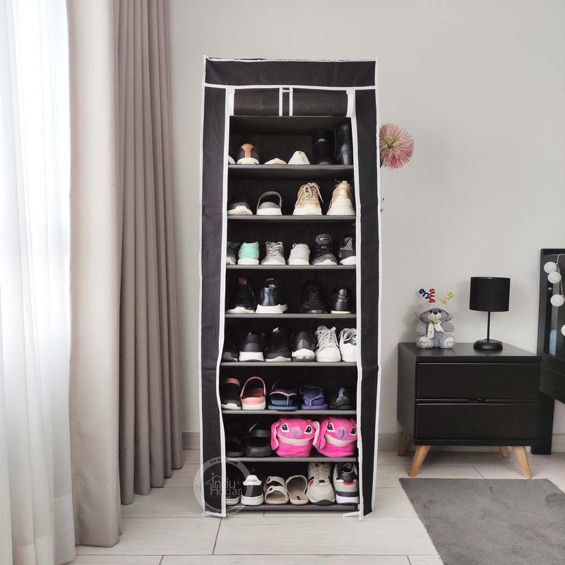 INDUHOGAR - Zapatera con forro organizador de zapatos para 27 pares induhogar