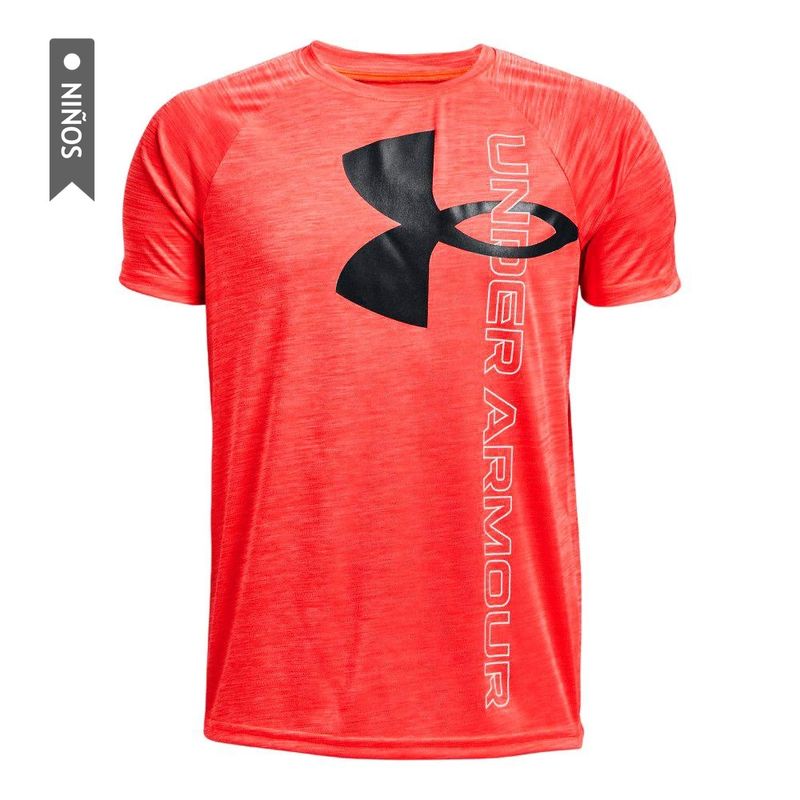 UNDER ARMOUR - Camiseta Under Armour Tech Split Niño-Salmón_.