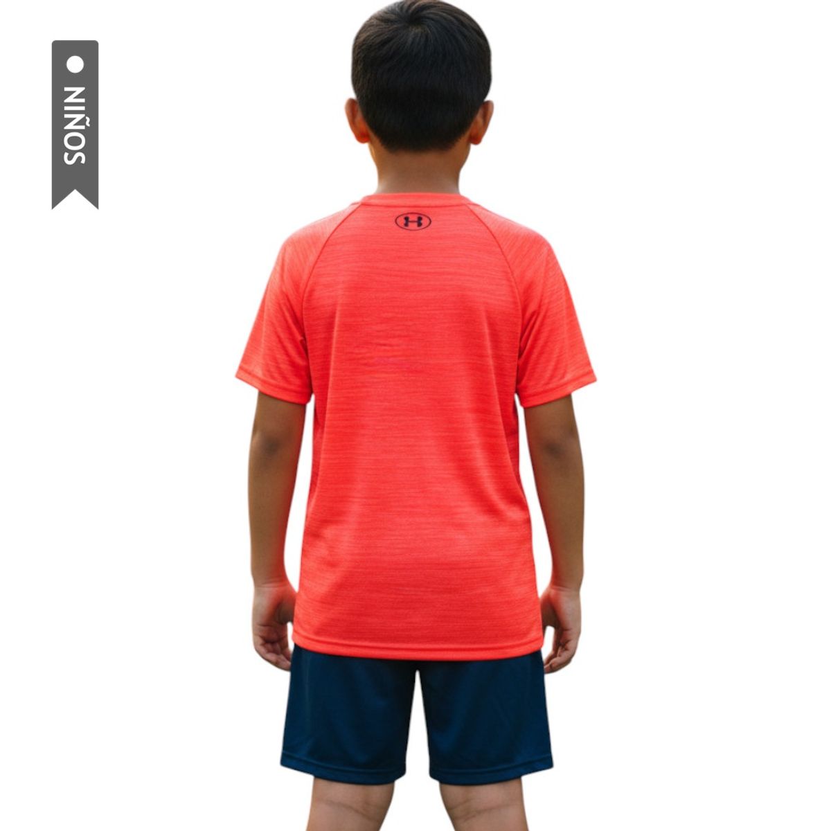 UNDER ARMOUR - Camiseta Under Armour Tech Split Niño-Salmón