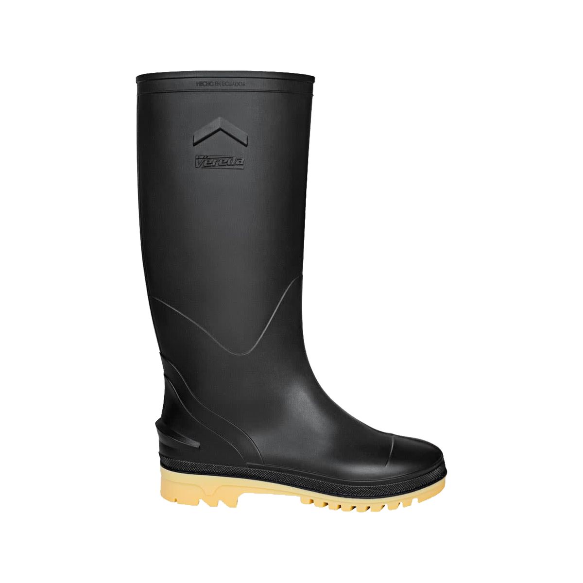 VENUS - Botas de Caucho Color Negro Marca Vereda Suela Amarilla