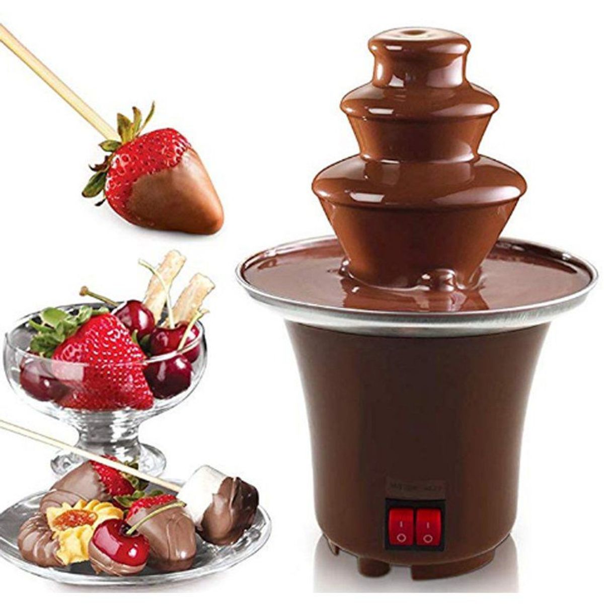 ZHOPI CO - Mini Fuente Chocolate Maquina Fondue 3 Niveles