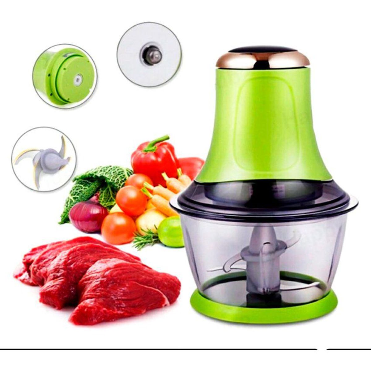 ZHOPI CO - Picador Electrico Carne Verduras Acero Inoxidable