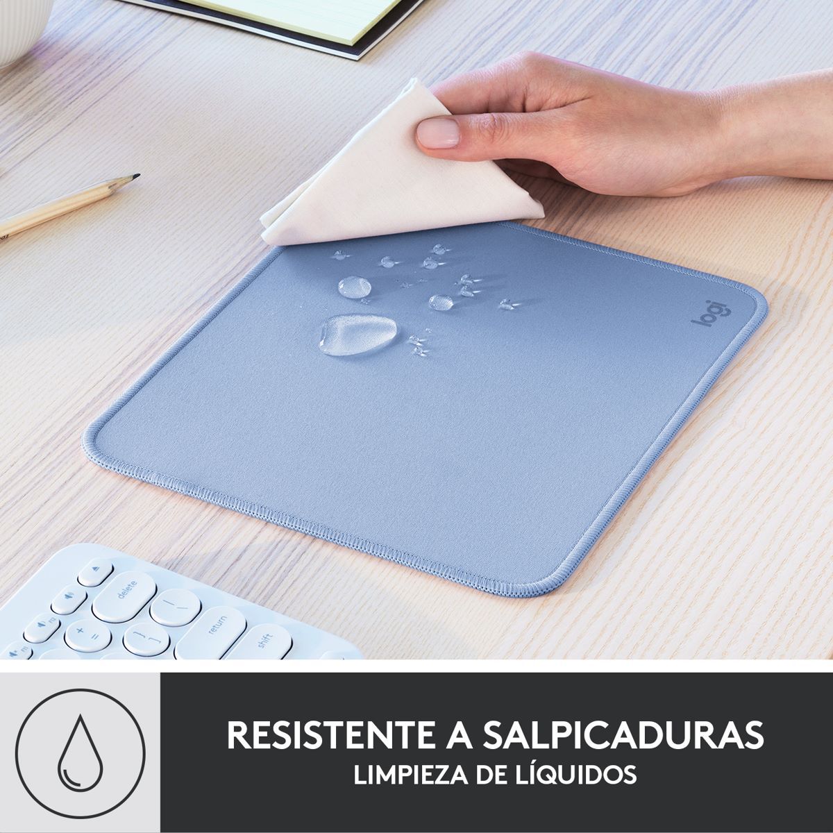 LOGITECH - Pad Mouse Logitech Studio Series Cómodo Deslizamiento Suave Azul