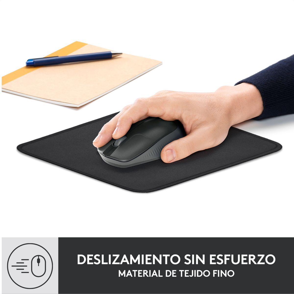 LOGITECH - Pad Mouse Logitech Studio Series Cómodo Deslizamiento Suave Negro
