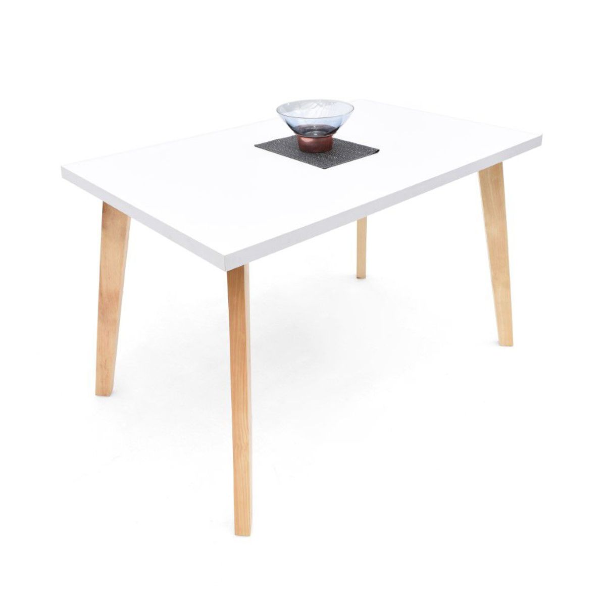 VENECIA - Mesa de Comedor 6 Puestos Lyon Blanco