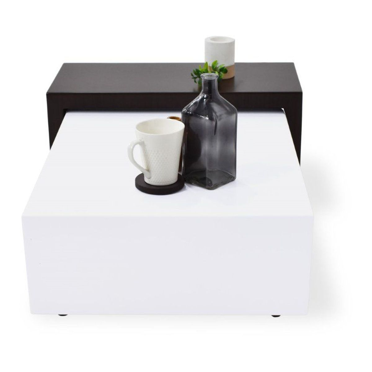 VENECIA - Mesa de Centro Montreal Blanco - Wengue