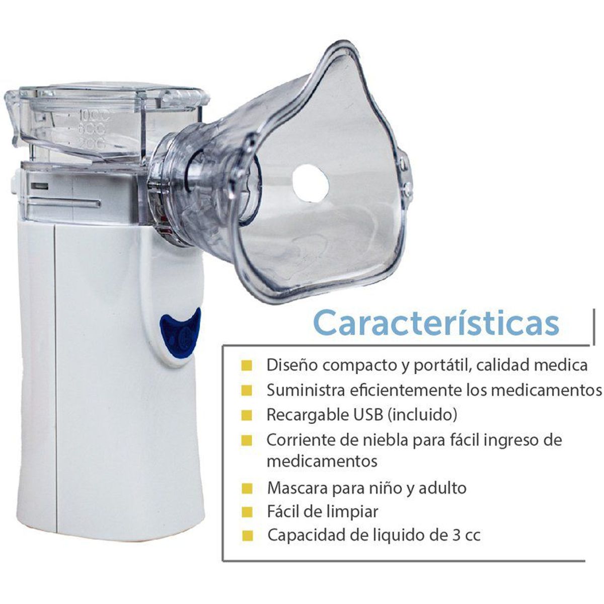 MESH - Nebulizador Portatil Niños Adultos Mascara Nebulizar