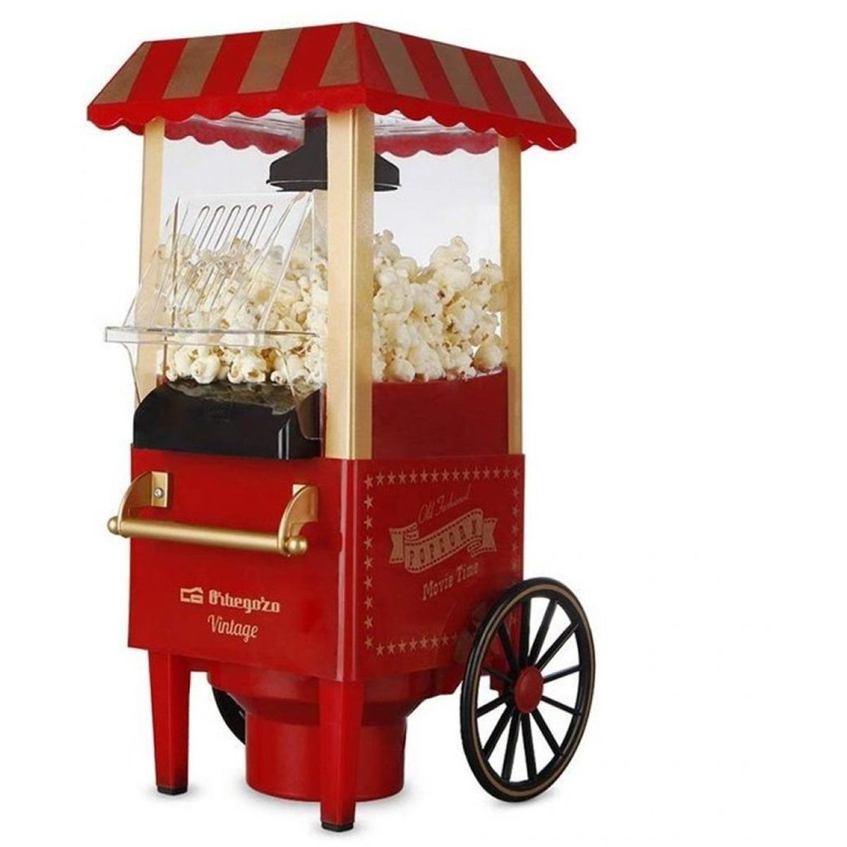 ZHOPI CO - Maquina Crispetera Palomitas Carrito Retro