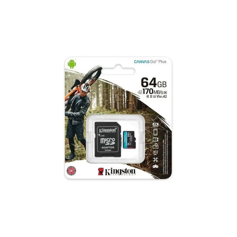 KINGSTON - Memoria Micro SD Kingston Canvas Go Plus 64GB