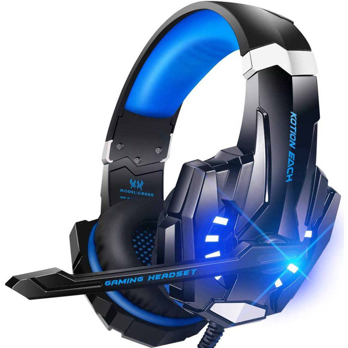 VARIOUS - Audifonos Diadema Gamer Kotion G9000 Microfono Usb Luz Led Gaming