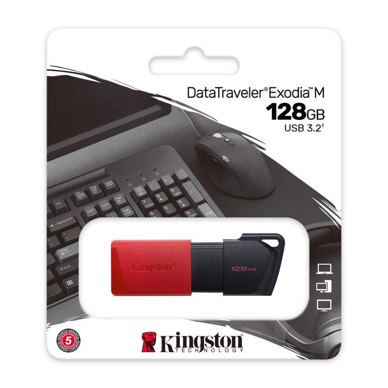 KINGSTON - Memoria USB Kingston DataTraveler Exodia M Retractil 128GB