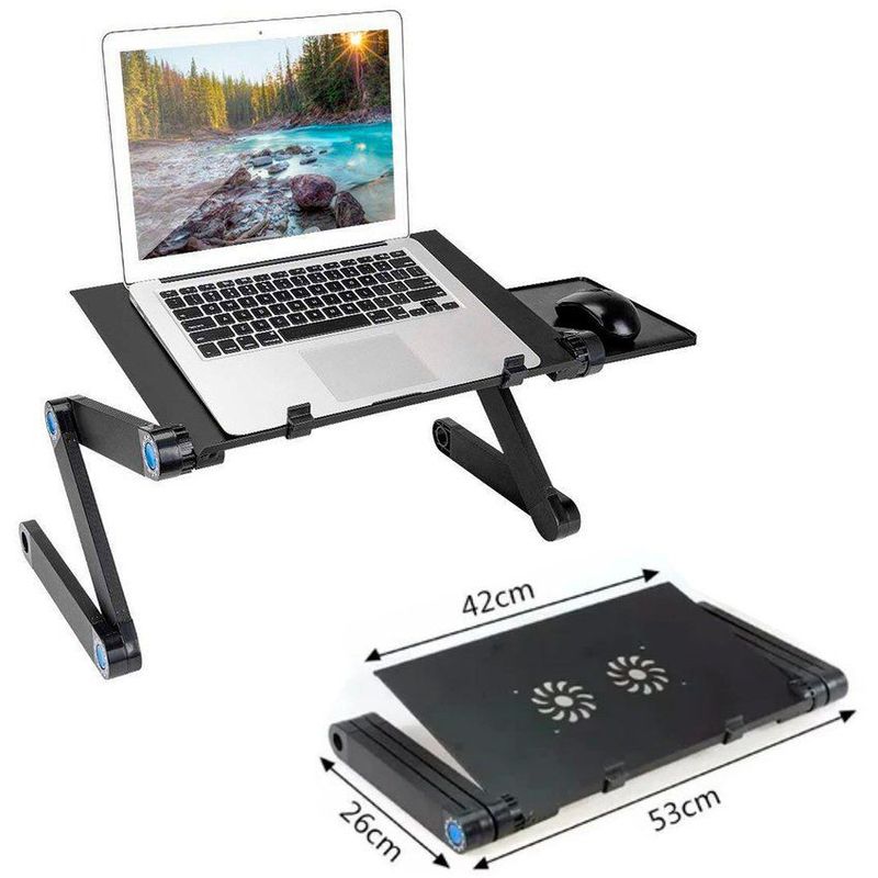 GENERICO - Mesa Laptop Computador Portatil Tablet Refrigerante Ajustable Grande