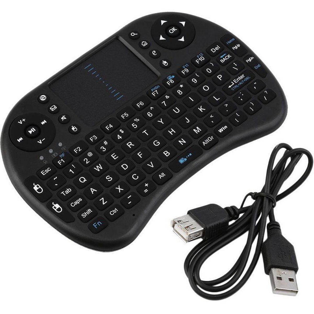ZHOPI CO - Mini Teclado Inalambrico USB Smart Tv Tablet Pc Play Mouse Integrado