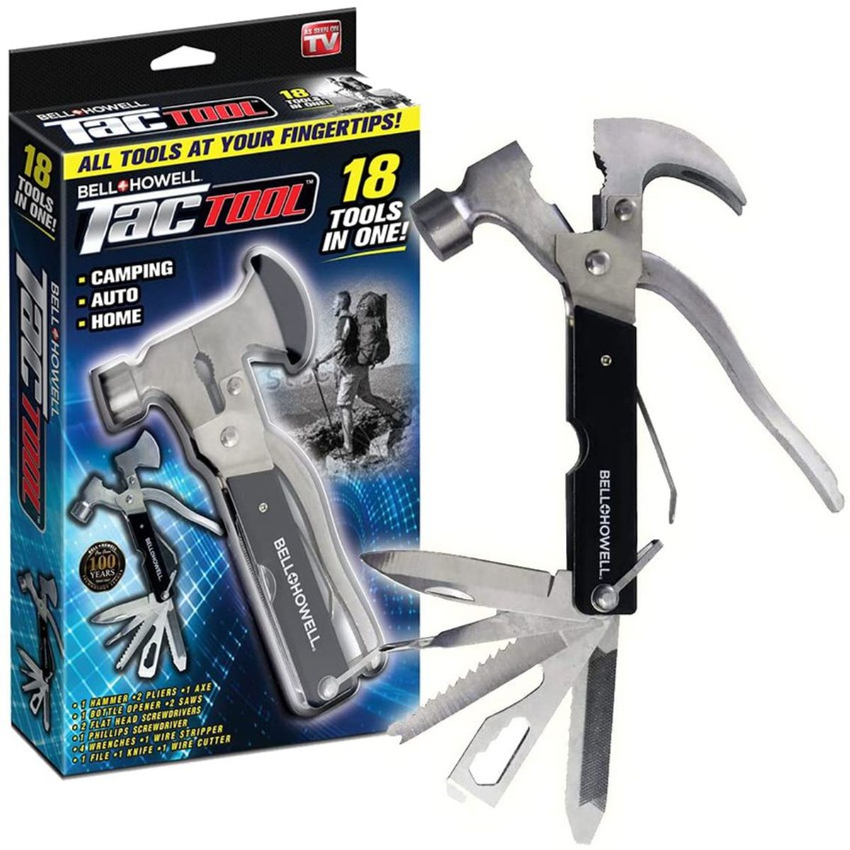 ZHOPI CO - Martillo Multiusos 18 En 1 Herramienta Hogar