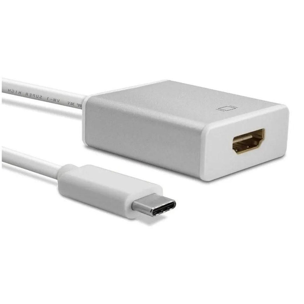 GENERICO - Convertidor Hdmi A Tipo C Blanco Adaptador Celular Televisor