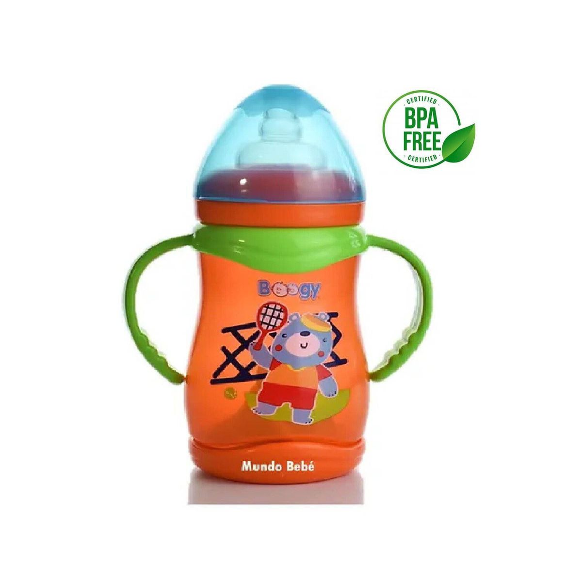 MUNDO BEBE - Tetero  para bebes con asas y dos tipos de chupo