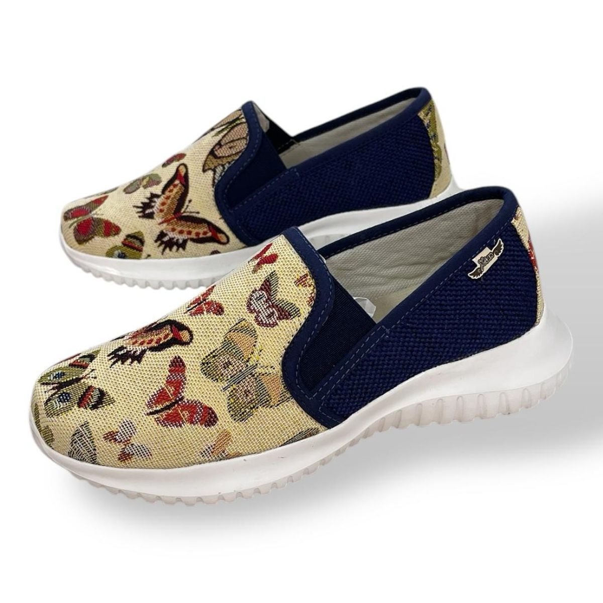 XIAN SHOES - Ultraliviano mariposas azules MUJER