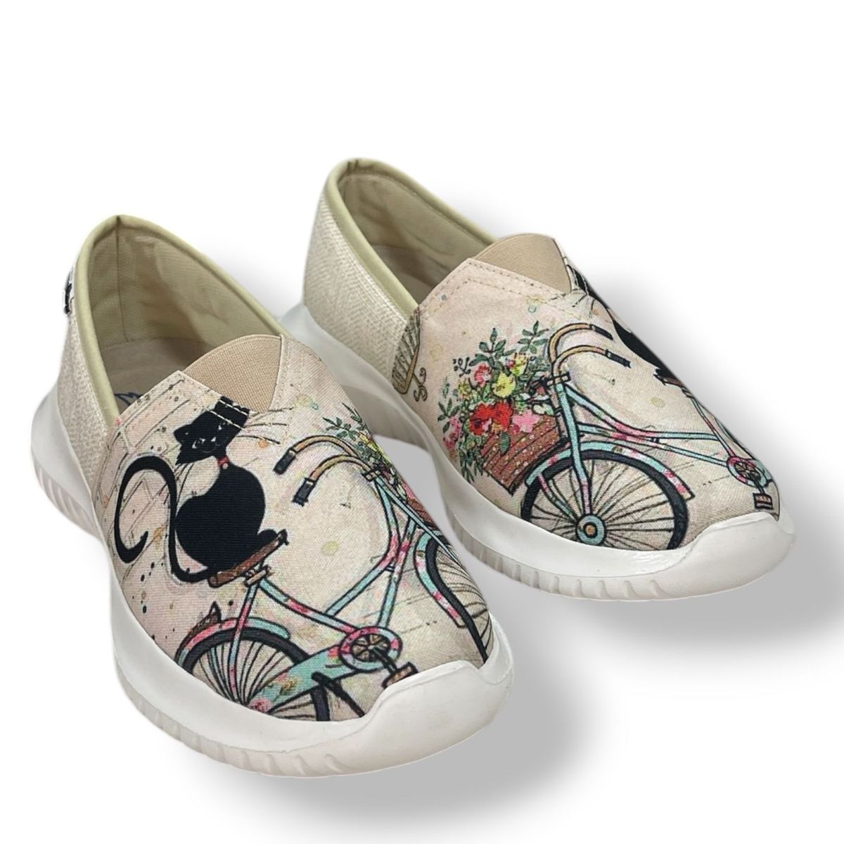 XIAN SHOES - Ultralivianos gatos beige MUJER