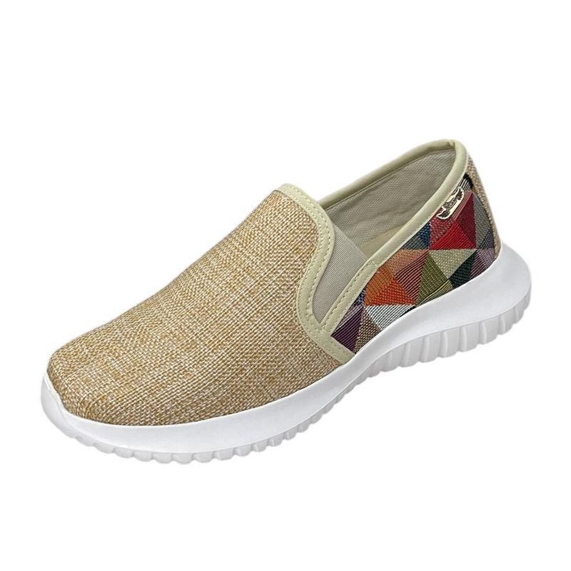XIAN SHOES - Ultralivianos beige etnia MUJER