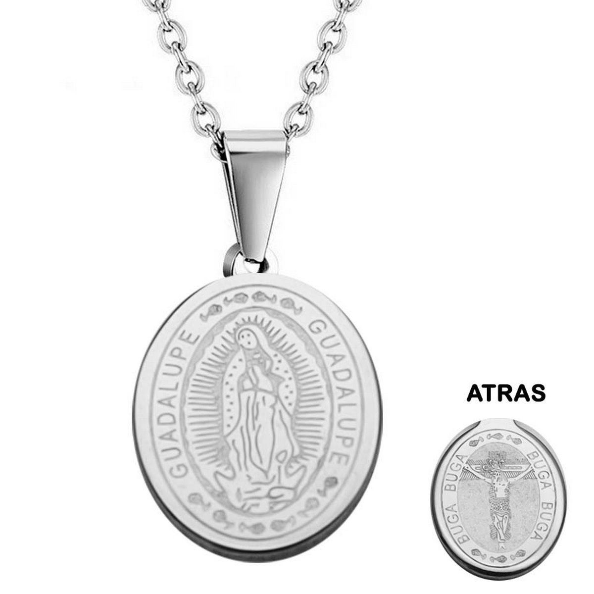 DAYOSHOP - Collar Medalla Virgen De Guadalupe - Señor De Los Milagros_.